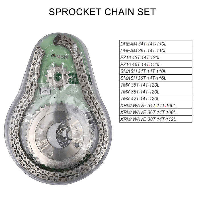 ORIGINAL CHAIN AND SPROCKET SET | Lazada PH