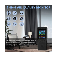 Air Quality Monitor 9 in 1,Formaldehyde Detector Indoor, Temperature &amp; Humidity CO2 Meter, ,Detect PM2.5Monitor