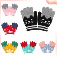 LULU Children Accessories Knit Thick Kids Baby Gloves Magic Mittens Imitation Cashmere Cute Baby Gloves