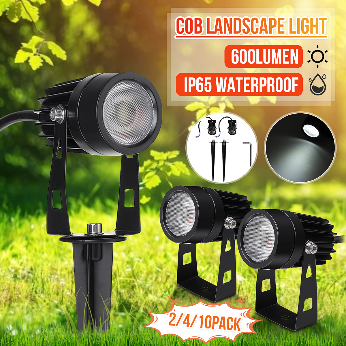 1x 200W LED Flood Light Warm White Outdoor Lighting Spotlight Garden Yard Lamp 