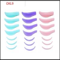 OKL9 7 Pairs การออกแบบใหม่ อุปกรณ์แต่งหน้าเสริม การต่อขนตา ขนตายาว เครื่องมือ applicator เครื่องมือดัดขนตา ซิลิโคนทำจากซิลิโคน แผ่นดัดขนตา แผ่นปิดขนตารีไซเคิล