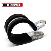 【CW】 6mm 110mm【20mm Width】Carbon Steel Cable Clamp Pipe Clamp Metal Clamp Rubber CushionedC002