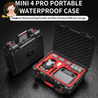 เคสป้องกันกันน้ำแบบพกพากระเป๋าถือเคสแข็งกล่องเก็บของแบบมีร่องสำหรับ DJI Mini 4 Pro