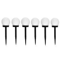 6PCS Solar Round Ball Lamp LED Garden Path Ground Lights Stake Lighting Patio Aisle Light Solar Lawn Lamp