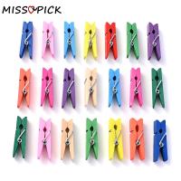 20Pcs Smalll size Mini Wooden Clips 25/35/72mm Coloful Clips Photo Clips For Sheets DTY Clothespin Craft Decor Clips Pegs
