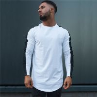 Gyms Sleeve Fitness Fashion Brand Bodybuilding Tshirt Casual Solid Workout Tee Top Men Breathable Sports Long Sleeve Tshirt Men