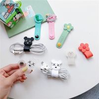 Cable manager Brown Bear Cute Cartoon Snap Button Headphone Winder Line Sent Randomly