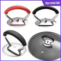 DYRWBK168 2PCS เหล็กไร้สนิม ที่จับหม้อ สากลสากลสากล ป้องกันการลวก มือจับฝาหม้อกระทะ ทนทานต่อการใช้งาน ป้องกันสนิมและสนิม ที่จับฝาเครื่องครัว อุปกรณ์เสริมห้องครัว