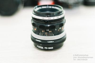 ขายเลนส์มือหมุน Canon FL 50mm F1.8 Serial 279280 สามารถใส่กล้อง Panasonic Olympus Mirrorless ได้เลย