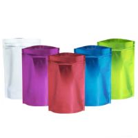 【DT】 hot  100PCS 0.16mm Color Aluminum Foil Self-sealing Standing Bag Aluminum-plated Metal Tea Food Sealed Packaging Bag