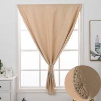 【CW】 Color Blinds Finished Drapes for Bedroom Window Polyester Top Room Blackout Curtain