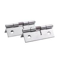 Furniture cabinet with 50 x 38 x 5mm, spring hinges made of stainless steel, silver, 2 pieces