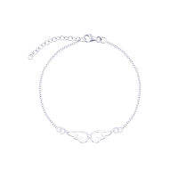 Silver thai Angel wing bracelet silver adjustable chain เครื่องประดับเงินแท้ สร้อยแขนรูปปีกนก