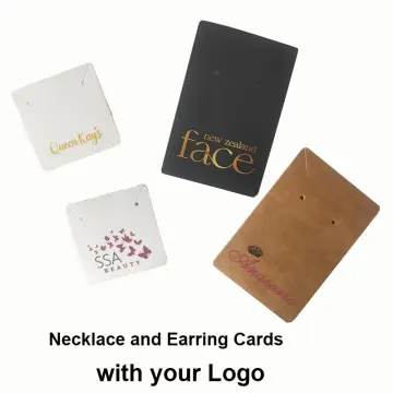Fashion 6x9cm 50pcs/lot Line Beauty Pattern Earring Display Cards Necklace  Jewelry Packing Paper Card Tag Holders Custom logo