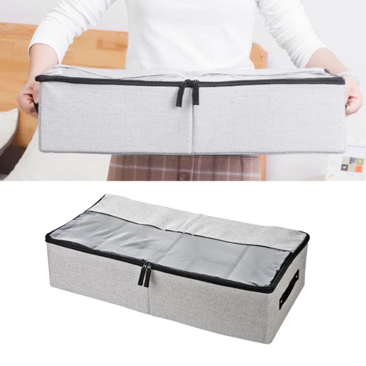 under-bed-storage-bins-containers-large-foldable-shoe-storage-organizers-with-clear-lid-2-way-zippers