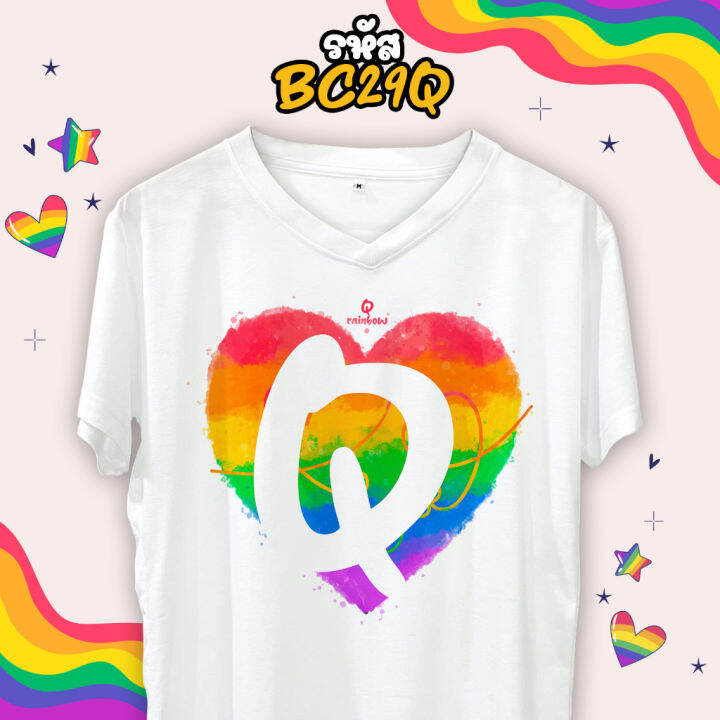 เสื้อตัวอักษร-rainbow-สีรุ้ง-เสื้อ-pride-month-p-q-r