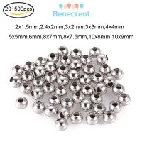 20PCS ~ 100PCS 304 Stainless Steel Beads Round Stainless Steel Color 2mm ~ 10mm Jewelry making DIY