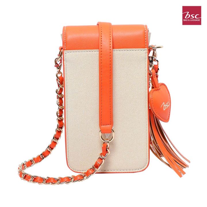 bsc-bag-amp-luggage-กระเป๋าสะพาย-phone-bag-รุ่น-gainar-สีส้ม