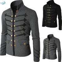 เสื้อโอเวอร์โค้ทผู้ชาย,เสื้อโอเวอร์โค้ทซิปอินเทรนด์สไตล์ Steampunk Gothic