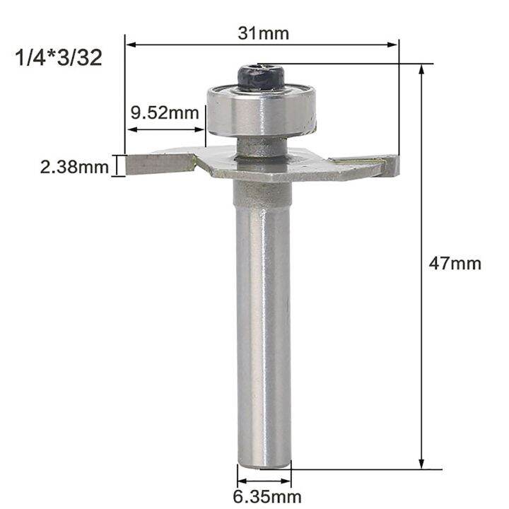 พร้อม-router-bit-t-type-milling-1-4นิ้ว-shank-biscuit-joint-slot-cutter-สำหรับงานไม้