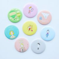 【BEIBEI】 1pcs Korean beauty Mini make-up mirror Round Pocket Makeup Korean Mirror Mini Cermin Cartoon Small Mirror hand gifts