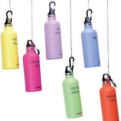 FEIJIAN 500ml colorful sport thermo bottle Vacuum Insulated Double Wall Stainless Steel Flask with Carabiner shaker