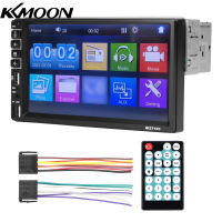 KKmoon เครื่องเสียงรถยนต์ขนาด Din เดี่ยว7นิ้วจอ LCD ระบบสัมผัสเครื่องเล่น BT MP5เครื่องรับวิทยุในรถยนต์ FM รองรับการเชื่อมต่อโทรศัพท์มือถือ Tf/usb/ AUX-IN การโทรแบบแฮนด์ฟรีระบบควบคุมพวงมาลัยภาพย้อนกลับ