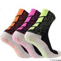 Spot parcel postnew men women non-slip grip soccer socks sports heel stripes grid breathable football socks