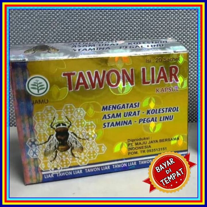 Kapsul Tawon Liar Original Obat Asam Urat Kolestrol Pegal Linu Lazada Indonesia 3143