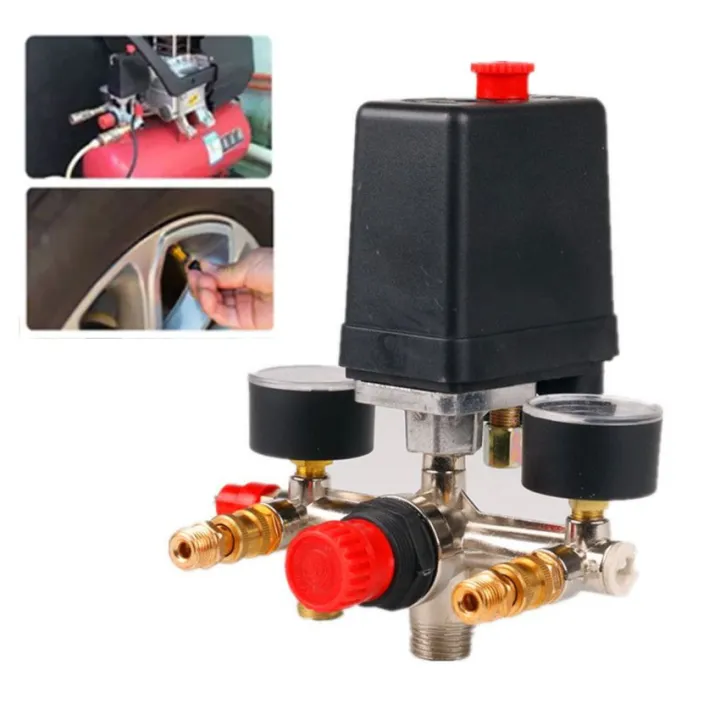 Pressure Switch Manifold Regulator Gauges Air Compressor Pressure