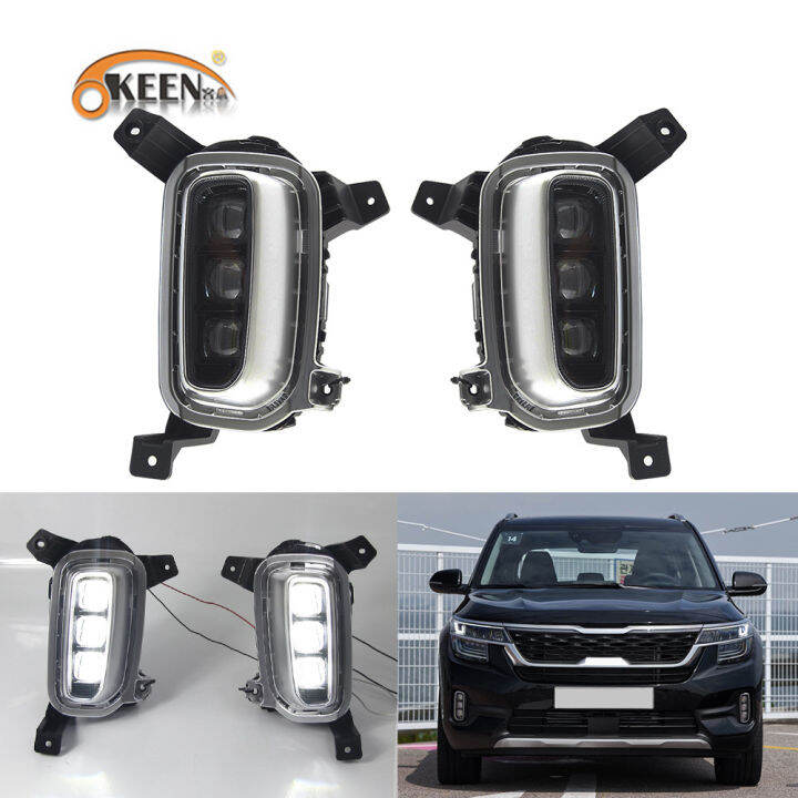 OKEEN Applicable 20 Kia Seltos Korean Daytime Running Lamp LED Modified