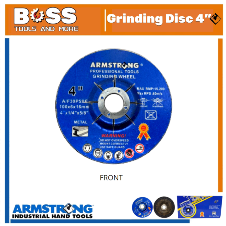 Armstrong Grinding Disc 4” Original Heavy Duty Wheel For Metal