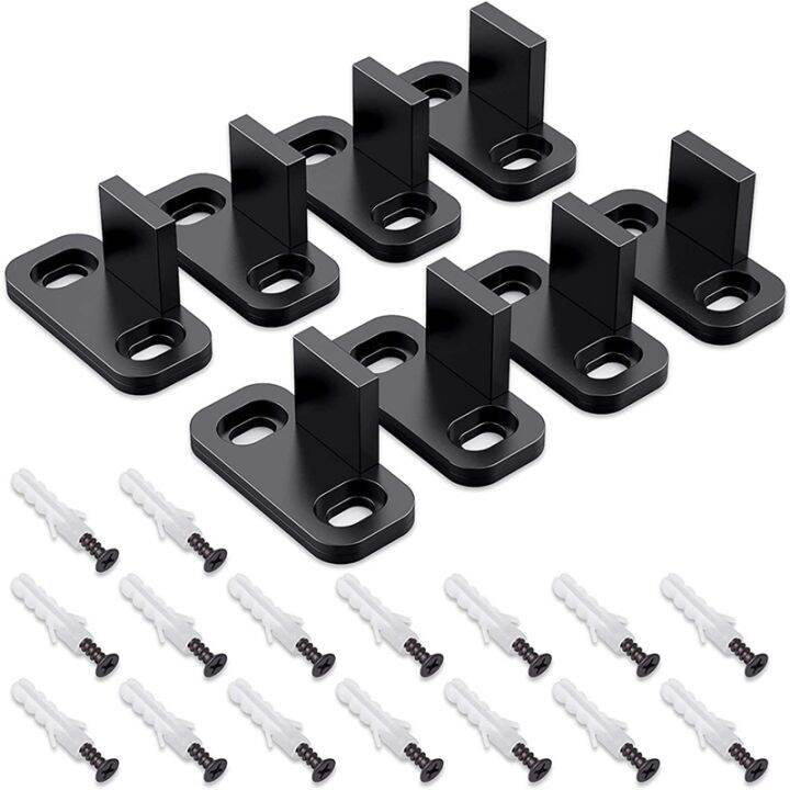 8 Pieces Sliding Barn Door Floor Guides Closet Door Guides Hardware