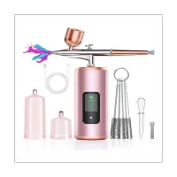 Airbrush Kit with Compressor, Cordless AirBrush Set with LED Display, 36 PSI High Pressure Portable AirBrush for Tattoo