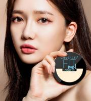 COD ส่งของทุกวันจากกทม? แป้งผสมรองพื้น Clever Cat fit me powder แป้งพัฟ แป้งผสมรองพื้น 2 ชั้น 18กรัม