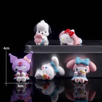 Gp1 โมเดลฟิกเกอร์ Sanrio Cinnamoroll Hello Kitty Kuromi Melody Pachacco PG1 ของเล่นสําหรับเด็ก 5 ชิ้น