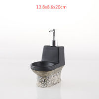 500ml black Liquid Soap Bottle Ceramics home Bathroom Toilet shape hand soap dispenser bottle Storage Container decorations