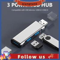 อะแดปเตอร์ QIANGNAN6อะลูมินัมอัลลอย3พอร์ตตัวขยาย USB สำหรับโอนย้ายข้อมูล OTG USB ฮับ3.0