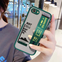 UCUC เคสโทรศัพท์เคสสำหรับ OPPO A83สำหรับหญิงชายกันกระแทกFrosted Air Ticketกรณีเคสใส่โทรศัพท์Soft Edge Fullฝาครอบเลนส์ป้องกันเลนส์Ultra Thin (สายรัดข้อมือ) เคสโทรศัพท์