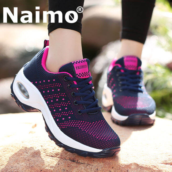 Naimo Hiking Shoes Sport Shoes For Women Summer Fashion Women Sneakers Casual Flying Woven Shoes 1723