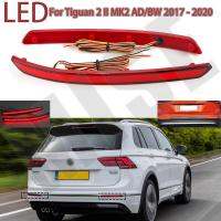 กันชนหลัง LED สะท้อนแสงสำหรับ VW Volkswagen ไทกวน L SUV 2017-2020ไฟท้ายคำเตือนที่จอดรถไฟสัญญาณเลี้ยว