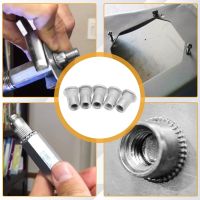 20pcs Aluminum Alloy Rivet Nuts M3 M4 M5 M6 M8 M10 Flat Head Threaded Insert Nut Rivet Cap Set Threaded Nuts Nails  Screws Fasteners