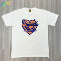 โลโก้พิมพ์ตัวอักษรหัวใจ Human Made แขนสั้นผู้ชายผู้หญิง1:1 Top Tees Casual O-Neck T-Shirts