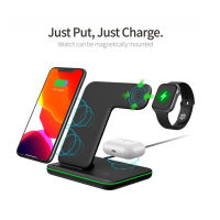 PBW30 15W 3 in 1 Qi Wireless Charger for Smart phone airpods Phone Holder Type-C Fast Wireless Charging for AirPods Pro