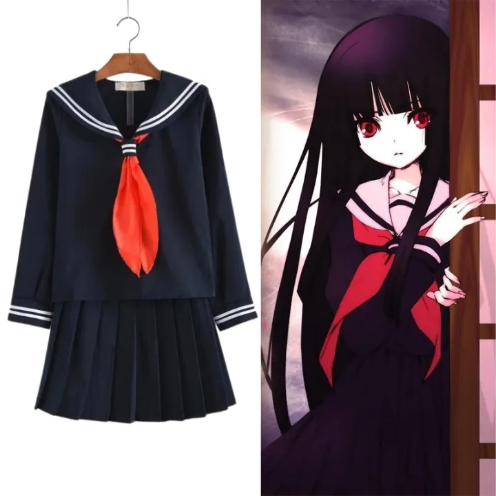 Bộ Đồng Phục Trường Học Anime Hell Girl Enma Ai Bộ Đồ Thủy Thủ JK Trang Phục Hóa Trang Học Sinh Nhật Bản Bộ Đồng Phục Trường Học Anime Hell Girl Enma Ai Bộ Đồ Thủy Thủ JK Trang Phục Hóa Trang Học Sinh Nhật Bản