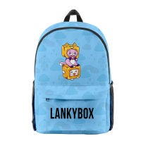 Lankybox Men Women Backpack Fabric Oxford School Bag High Capacity Teenager Girl Child Bag Travel Backpack