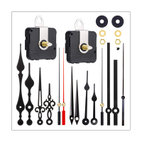 1Set High Long Shaft Clock Movement Mechanism with 5 Different Pairs of Hands DIY Clock Black Repair Parts Replacement