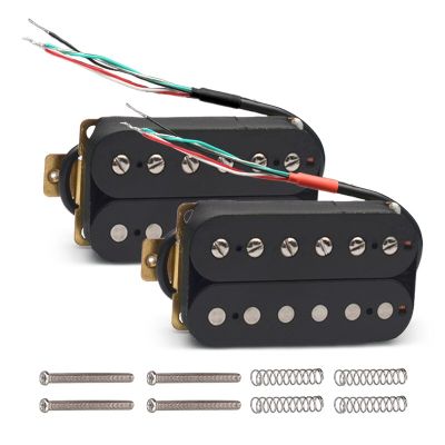 Humbucker Electric Guitar Pickup Coil Spliting Pickup Humbucker Dual Coill Pickup 4 Conduct Cable N-7.5K/B-15K Output Black