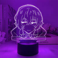 อะนิเมะยอดนิยม Bungou Stray Dogs อะคริลิค3D Night Light Dazai Osamu Nakahara Chuya Led Neon โคมไฟสำหรับเด็ก Hoom ตกแต่งห้องนอน