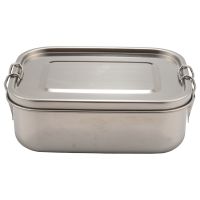 Stainless Steel Lunch Food Container with Lock Clips and Leakproof Design, 800ML Bento Boxes Lunch Container for Kids or Adults-Dishwasher Safe - Stainless Lid